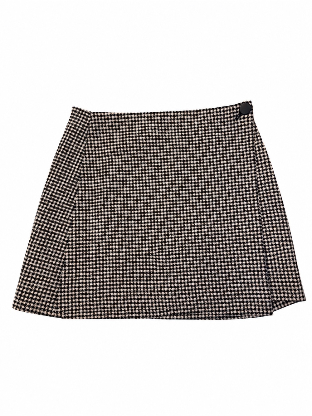 Alice + Olivia Black and White Houndstooth Mini Skirt Transitional Fall Skirt